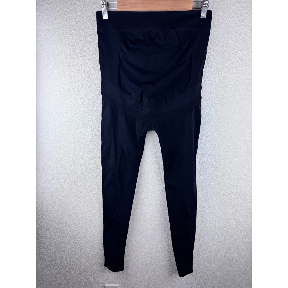 BLANQI Black Maternity Support Compression Leggings Size L Postpartum Full panel